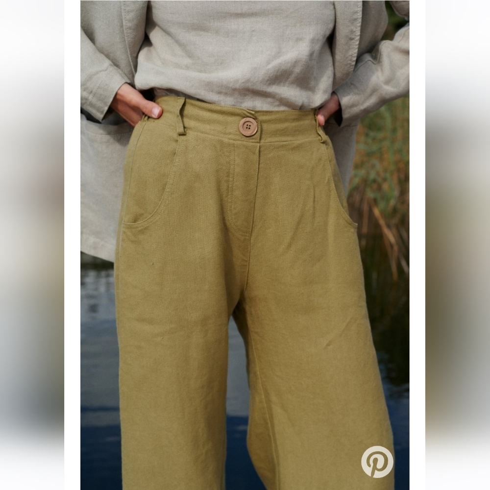 Linenfox Frankie Trousers Olive